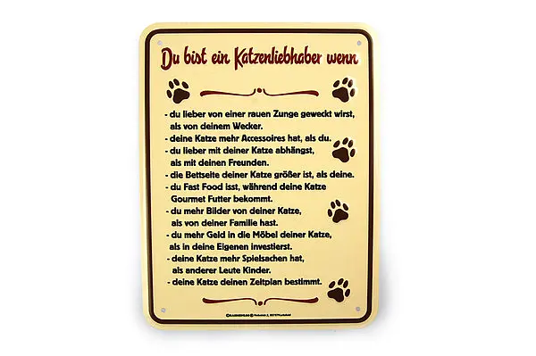 Bild von Funschild - Katzenliebhaber