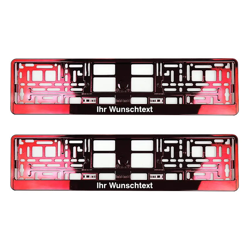 Bild von Kennzeichenhalter mit Wunschtext chrom Watermelon - pro Paar