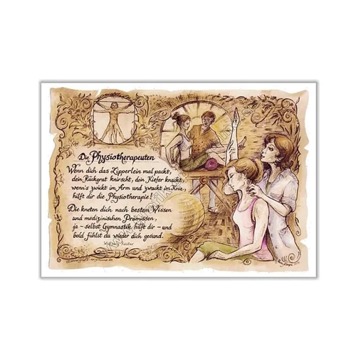 Bild von Zunftbild Physiotherapeut auf Antikpapier im A4-Format