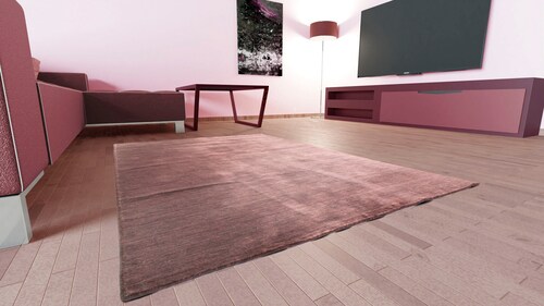 Bild von morgenland Wollteppich »LORIBAFT TEPPSTAR«, rechteckig, 15 mm Höhe, reine Schurwolle, uni, Wohnzimmer