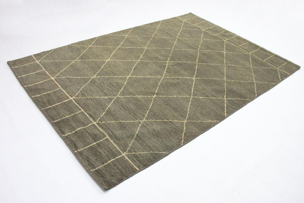 Bild von morgenland Wollteppich "Designer Teppich handgeknüpft grün", rechteckig, 18 mm Höhe, handgeknüpft