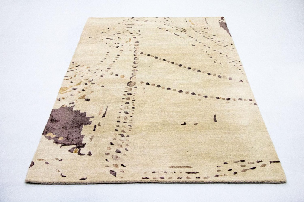 Bild von morgenland Wollteppich "Designer Teppich handgetuftet beige", rechteckig, 18 mm Höhe