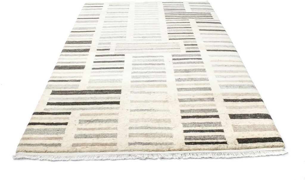 Bild von morgenland Wollteppich "Nepal Teppich handgeknüpft beige", rechteckig, 18 mm Höhe, handgeknüpft