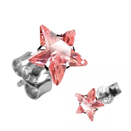 Bild von Schmuck-Elfe Paar Ohrstecker Stern Feuer, 925 Sterling Silber