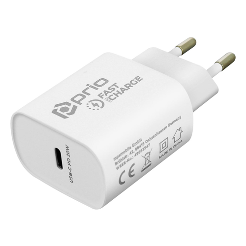 Bild von Effizientes USB-C Ladegerät von Prio für schnelles Laden