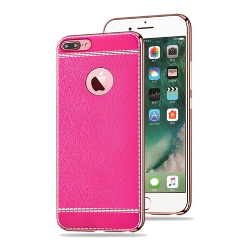 Bild von König Design Apple iPhone 8 Plus Handy Hülle - Chrom Back Cover Ultra Slim Pink