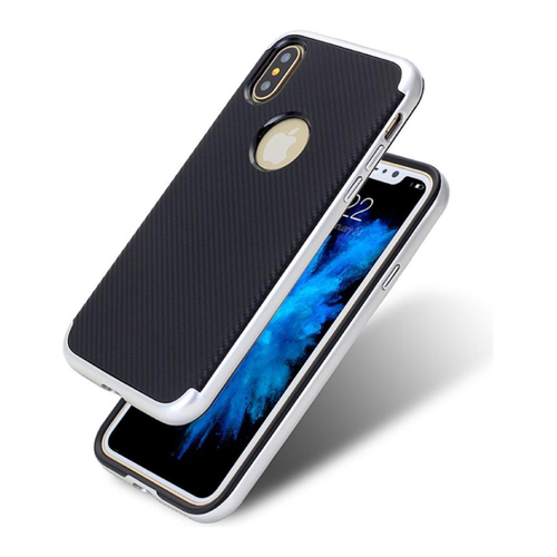 Bild von König Design Hybrid Silikon Handy Hülle für Apple iPhone X - Silber