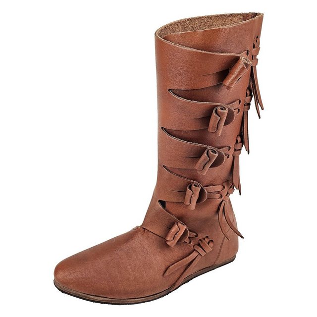 Bild von Vehi Mercatus Ritter-Kostüm Wikinger Stiefel Jorvik braun mit Gummisohle 41