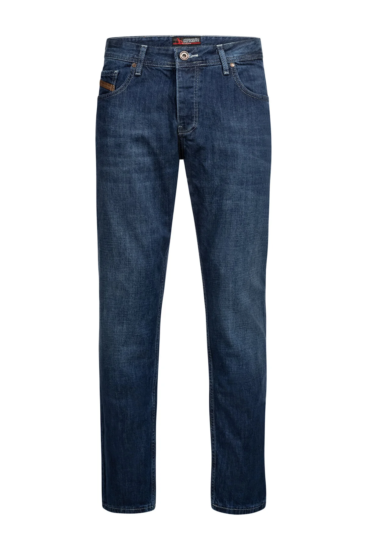 Bild von Alessandro Salvarini A. Salvarini Marco Designer Jeans Hose Basic Stretch Jeanshose Comfort Fit für Herren - 33/34