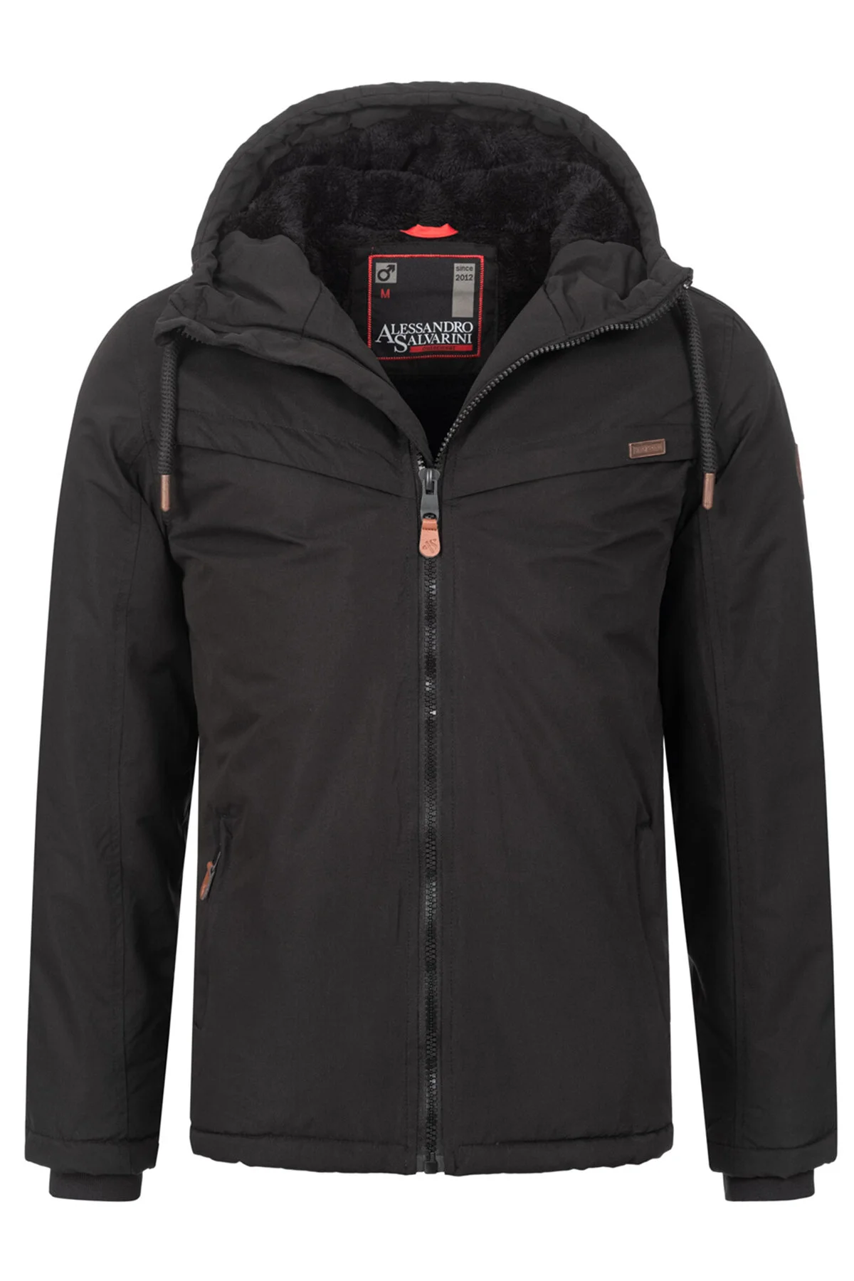 Bild von Alessandro Salvarini Winterjacke Schwarz Basic für Herren - 2XL