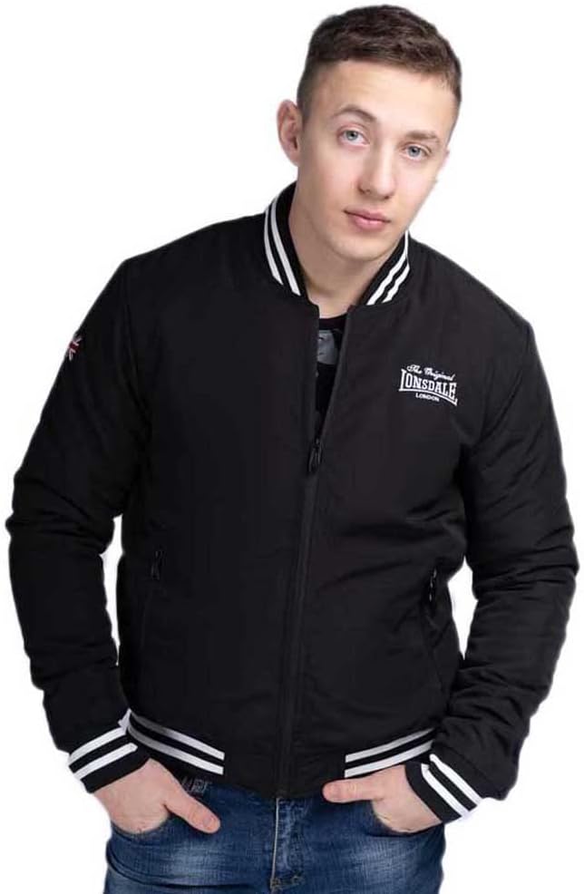 Bild von Lonsdale Trusthorpe Jacke Herren Jacket (XL, Black/Wht)