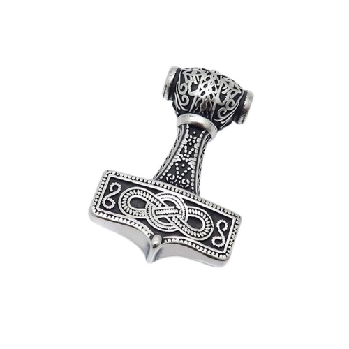 Bild von BUNGSA Dog Tag Anhänger Thors Hammer aus Edelstahl