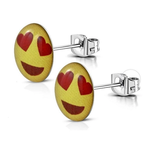 Bild von BUNGSA Ohrring-Set Ohrstecker rund Smiley mit verschiedenen Emojis