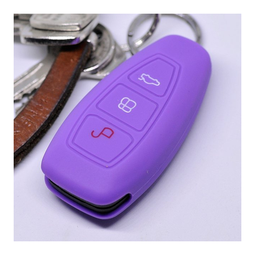 Bild von mt-key Schlüsseltasche Autoschlüssel Softcase Silikon Schutzhülle Lila