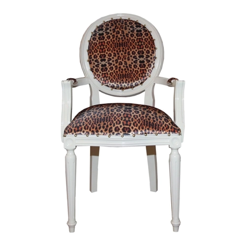 Bild von Casa Padrino Barock Esszimmer Stuhl in Leopard/Creme