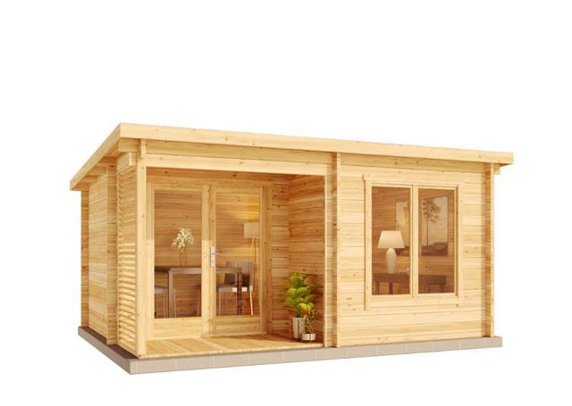Bild von Alpholz Gartenhaus Orkus-44 Pultdach Tauchimprägniert 490 cm x 350 cm