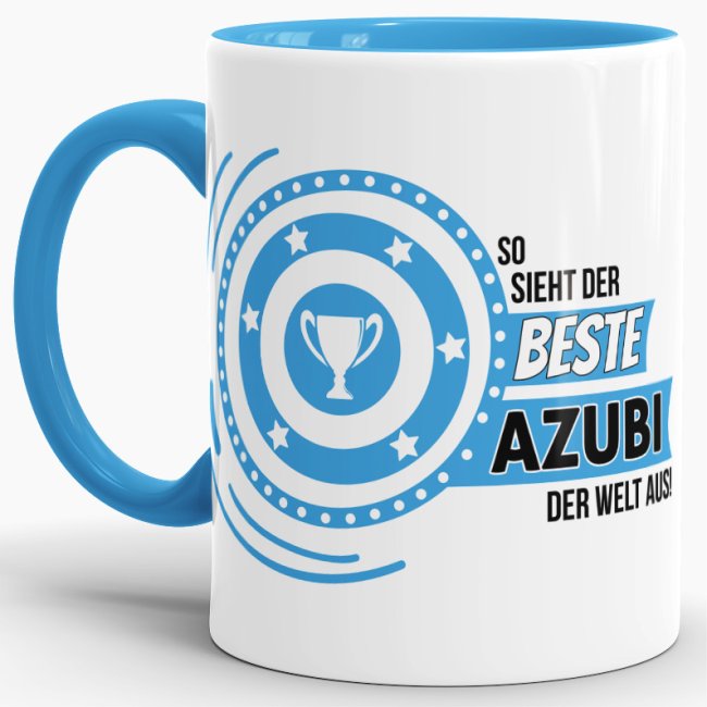 Bild von Berufe-Tasse - So sieht der beste Azubi aus - Hellblau