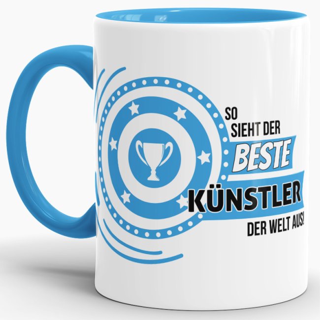Bild von Berufe-Tasse - So sieht der beste Künstler aus - Hellblau