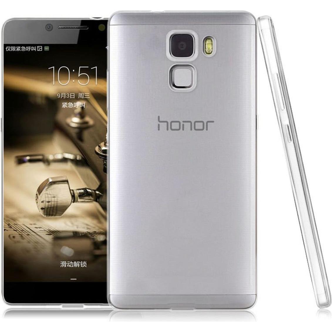 Bild von König Design Huawei Honor 7 Hülle Transparent Silikon Case durchsichtige Handyhülle (Honor 7), Smartphone Hülle, Transparent