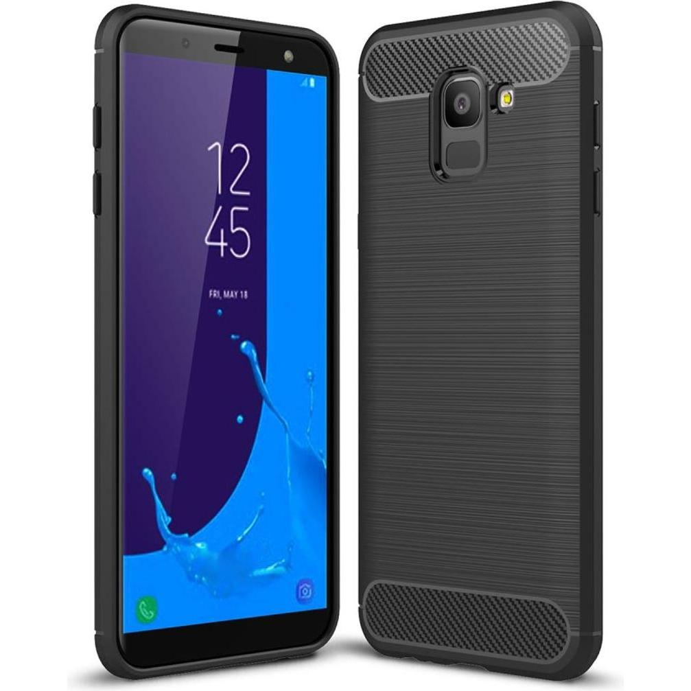 Bild von König Design Handyhülle für Samsung Galaxy J6 Schutzcase Backcover Bumper Etuis Case Schwarz (Samsung Galaxy J6), Smartphone Hülle, Schwarz