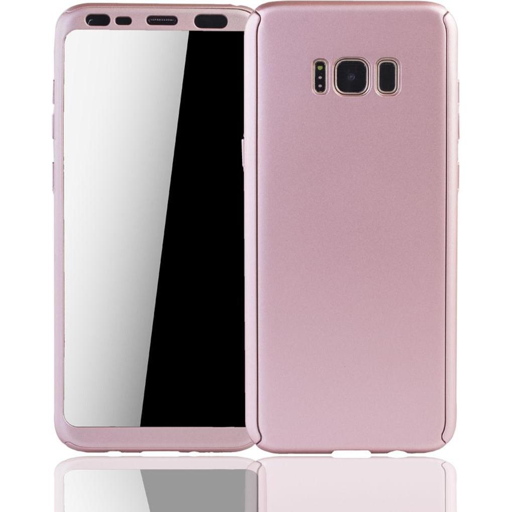 Bild von König Design Hülle Handy Schutz für Samsung Galaxy S8 Full Case Cover Displayschutz 360 Rosa (Samsung Galaxy S8+), Smartphone Hülle, Rosa