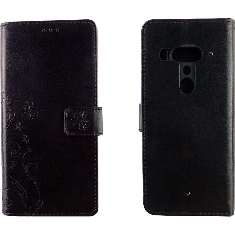 Bild von König Design Hülle Handy Schutz für HTC U12 Plus Case Cover Tasche Wallet Etui Handyhülle Neu (HTC U12+), Smartphone Hülle, Schwarz