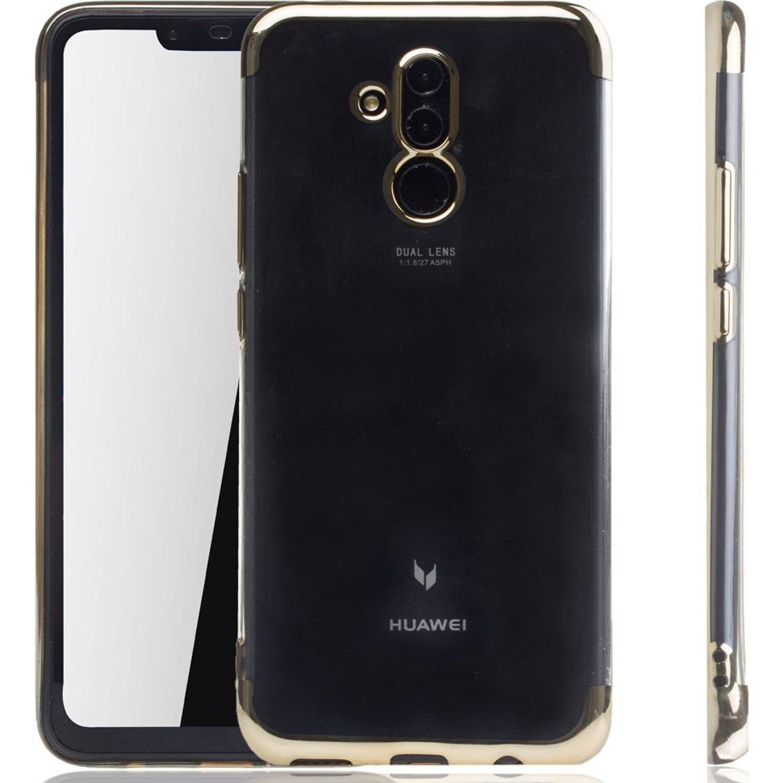 Bild von König Design Handy Hülle Schutz Case für Huawei Mate 20 Lite Durchsichtig Transparent Gold (Huawei Mate 20 Lite), Smartphone Hülle, Gold
