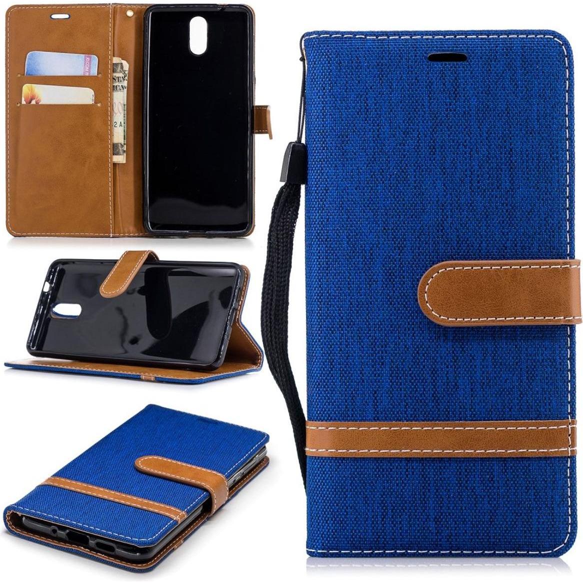Bild von König Design Hülle Handy Schutz für Nokia 3.1 Case Cover Tasche Wallet Etui Handyhülle Bumper (Nokia 3.1), Smartphone Hülle, Blau
