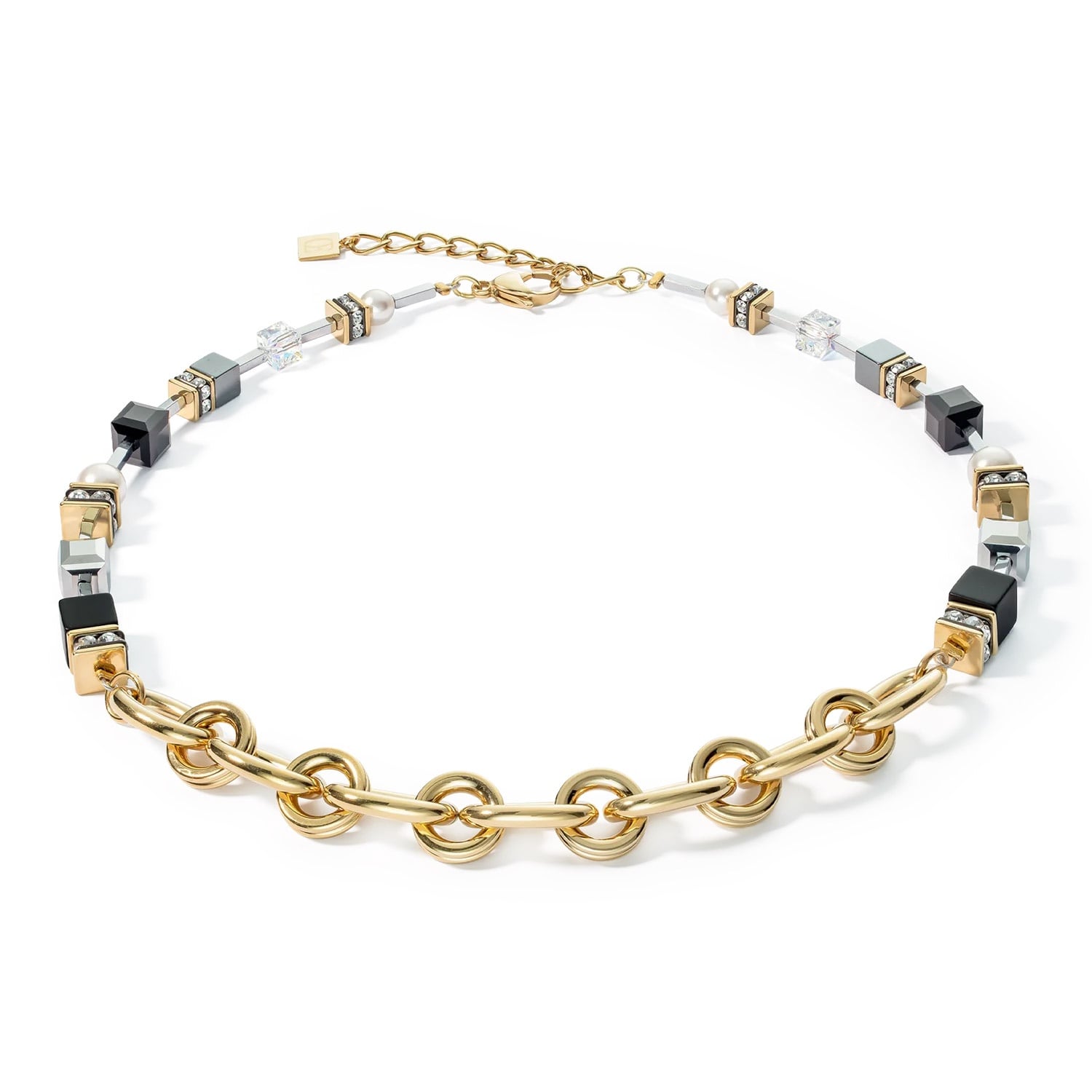 Bild von Coeur de Lion 4519/10-1316 Damen-Kette Mysterious Mix gold-schwarz