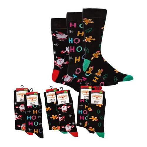 Bild von TippTexx 24 4 Paar festliche Socken - Fröhliche Weihnachten