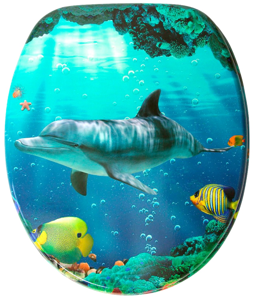 Bild von Sanilo WC-Sitz Delphin Korallen, universell, leichte Montage, hochwertig & modern
