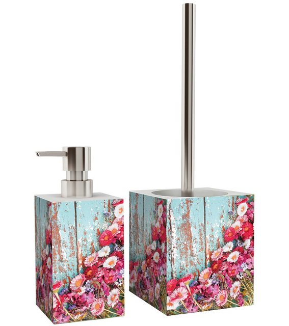 Bild von Sanilo Badaccessoire-Set Spring, WC-Bürste und Seifenspender, 2 tlg., 2-tlg., auswechselbarer Bürstenkopf, stabile Pumpe, hochwertig & modern