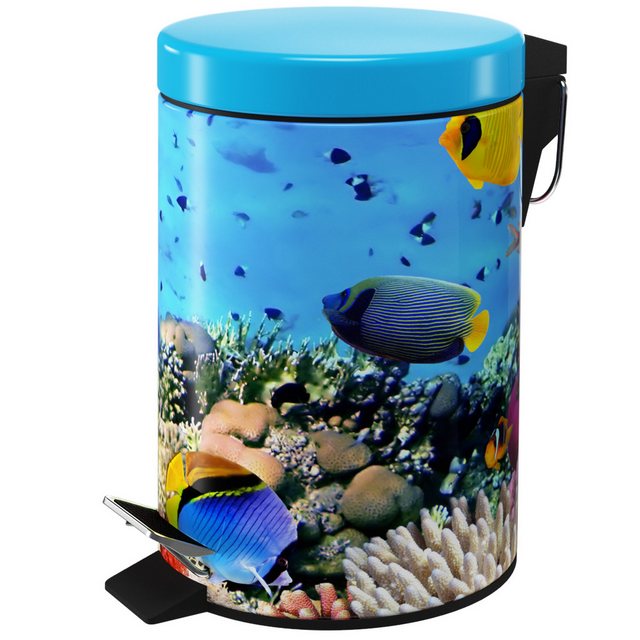 Bild von Sanilo Kosmetikeimer Ocean, 3 Liter, Bad Mülleimer mit Absenkautomatik & Innenbehälter