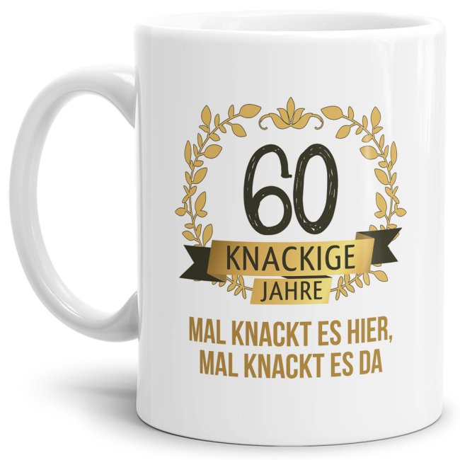 Bild von Geburtstagstasse mit Spruch - Knackige 60