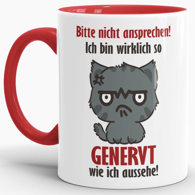 Bild von Tasse - Bitte nicht ansprechen! - Rot
