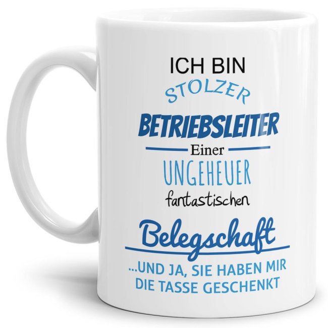 Bild von Tasse Stolzer Betriebsleiter einer ungeheuer fantastischen Belegschaft