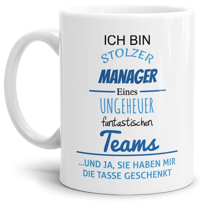 Bild von Tasse Stolzer Manager eines ungeheuer fantastischen Teams