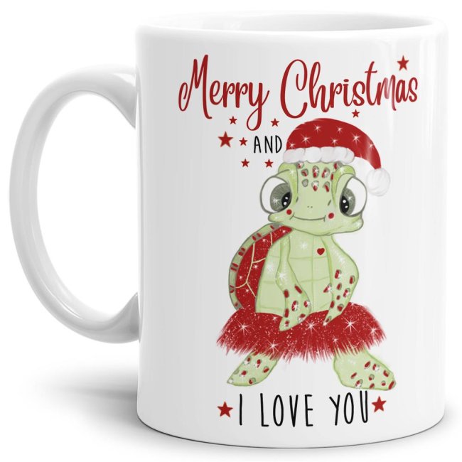 Bild von Weihnachtstasse - Merry Christmas and I Love you - Weiß