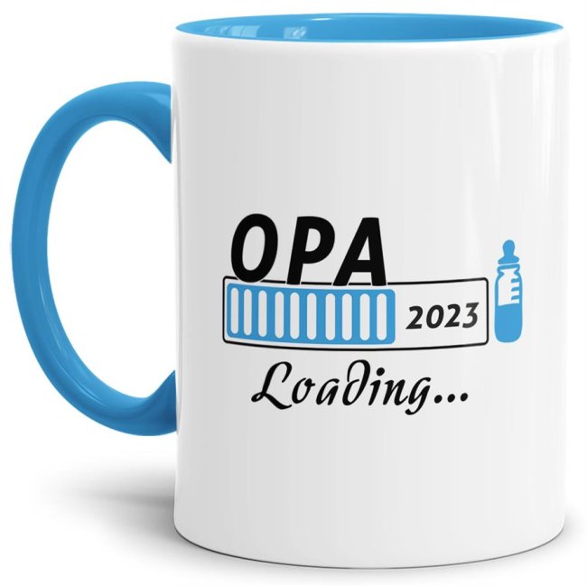 Bild von Tasse Opa 2023 Loading… Hellblau