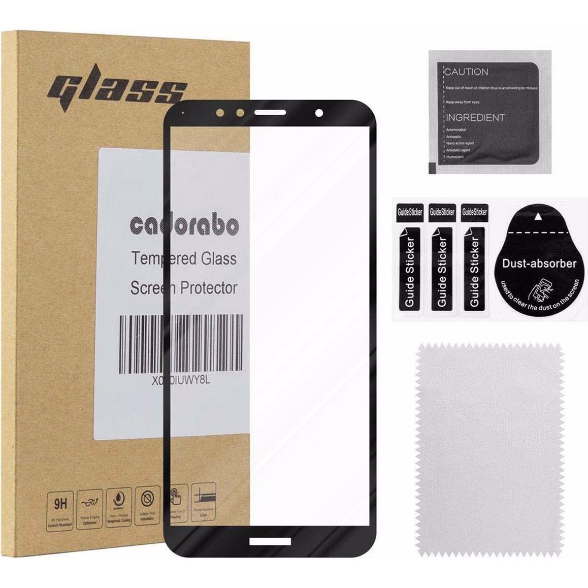 Bild von Cadorabo Vollbild Displayschutzglas (1 Stück, Huawei Y6 Prime (2018)), Smartphone Schutzfolie, Schwarz