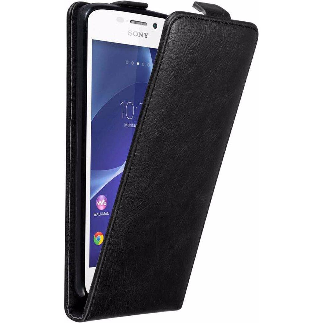 Bild von Cadorabo Flip wie Invisible Cover (Sony Xperia M2, Sony Xperia M2 Aqua), Smartphone Hülle, Schwarz