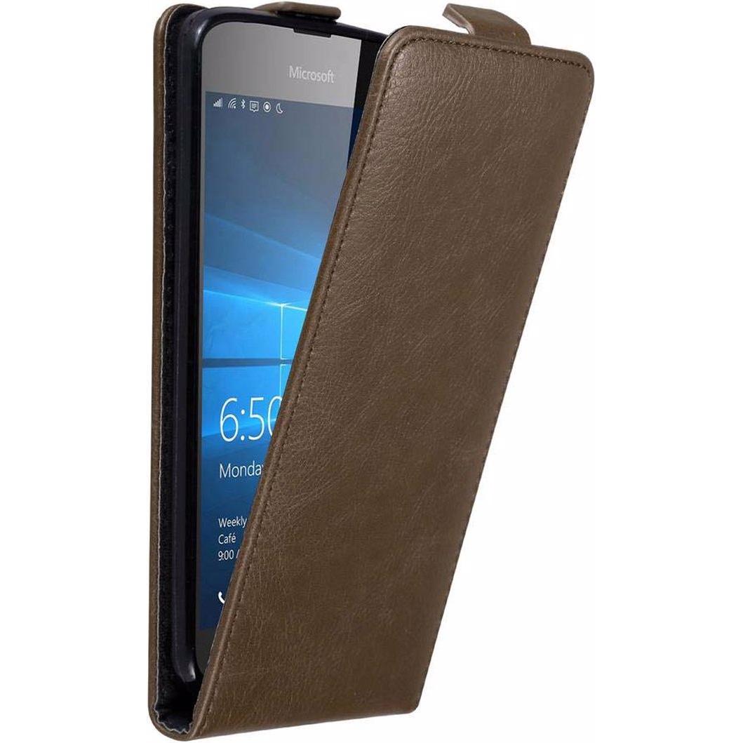 Bild von Cadorabo Flip wie Invisible Cover (Microsoft Lumia 650), Smartphone Hülle, Braun