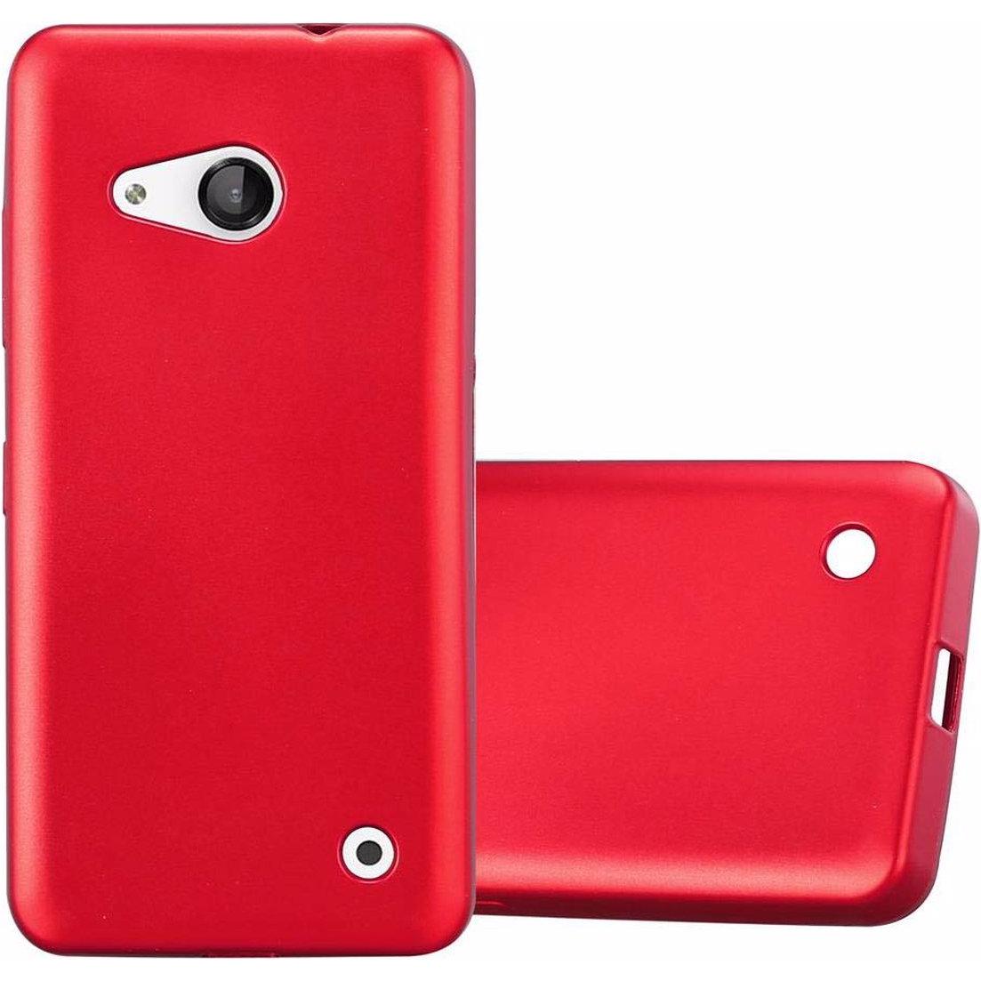Bild von Cadorabo TPU Matt Metallic Cover (Microsoft Lumia 550), Smartphone Hülle, Rot