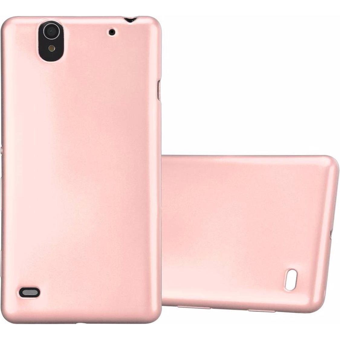 Bild von Cadorabo TPU Matt Metallic Cover (Sony Xperia C4), Smartphone Hülle, Rosa