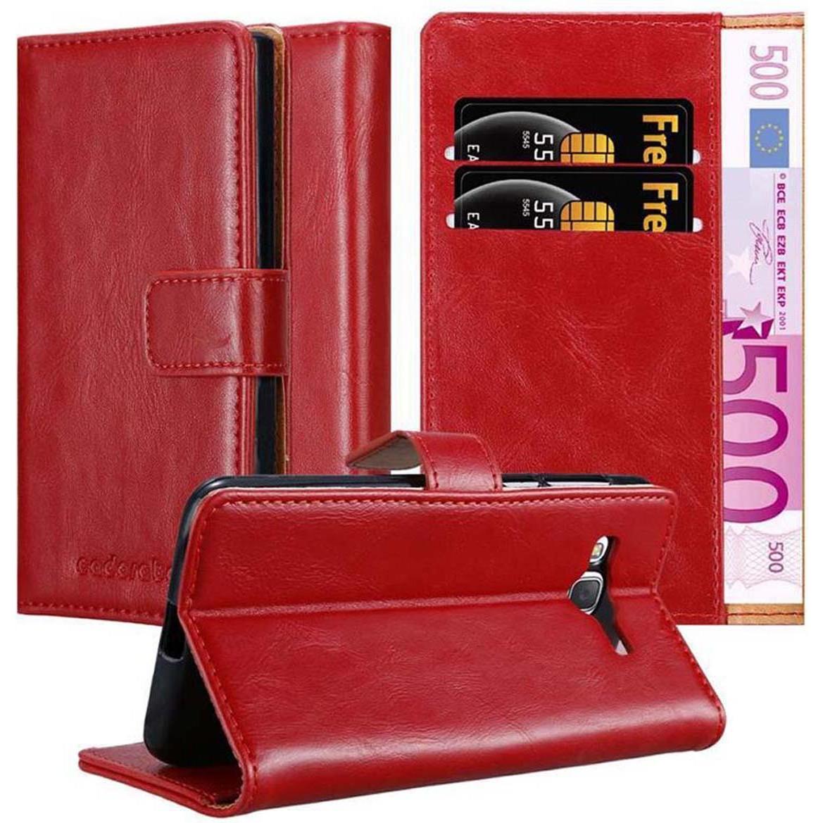 Bild von Cadorabo Book Luxury Cover (Samsung Galaxy J7), Smartphone Hülle, Rot