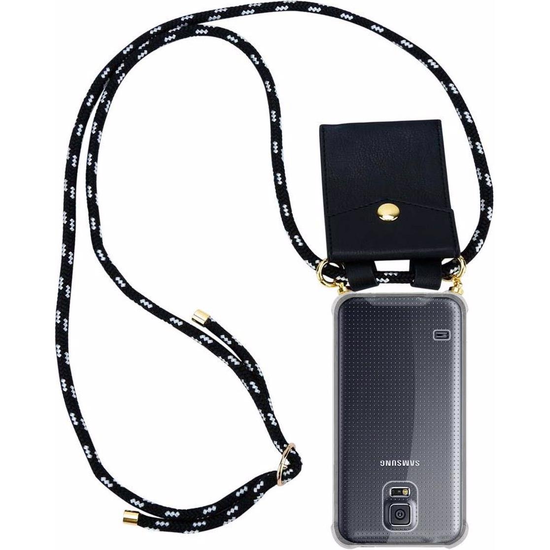 Bild von Cadorabo TPU Handy Kette GOLD Cover, Handykette, Schwarz