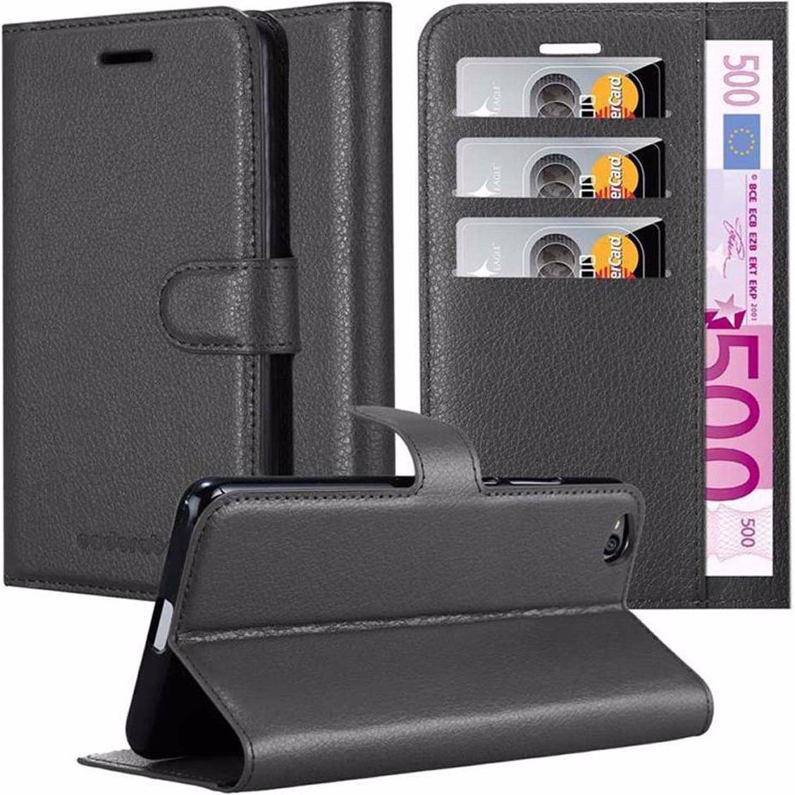 Bild von Cadorabo Book mit Standfunktion Cover (Xiaomi Redmi Go), Smartphone Hülle, Schwarz