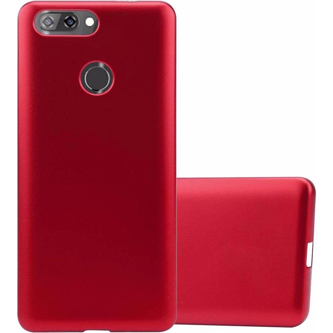 Bild von Cadorabo TPU Matt Metallic Cover (ZTE Blade V9), Smartphone Hülle, Rot