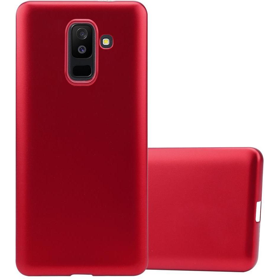 Bild von Cadorabo TPU Matt Metallic Hülle (Samsung Galaxy A6+), Smartphone Hülle, Rot