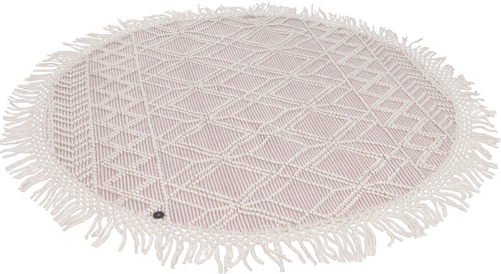 Bild von TOM TAILOR HOME Teppich »Colored Macrame«, rund, 10 mm Höhe, Handweb Teppich, reine Wolle, handgewebt, mit Fransen, Scandi Design